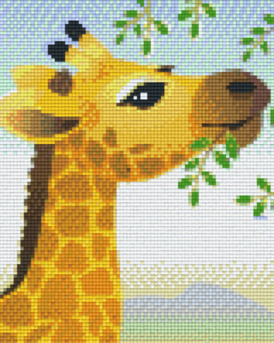 Giraffe Four [4] Baseplate PixelHobby Mini-mosaic Art Kit